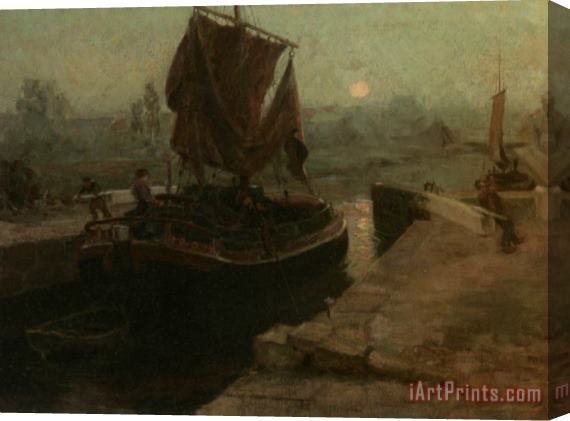 Ralph Hedley Through The Lock Stretched Canvas Print / Canvas Art