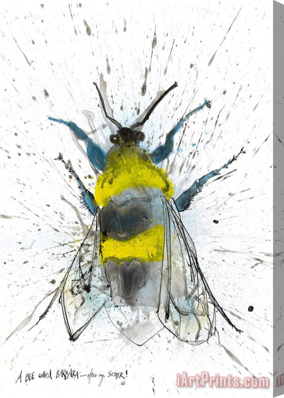 Ralph Steadman Garden Bumblebee, 2017 Stretched Canvas Print / Canvas Art