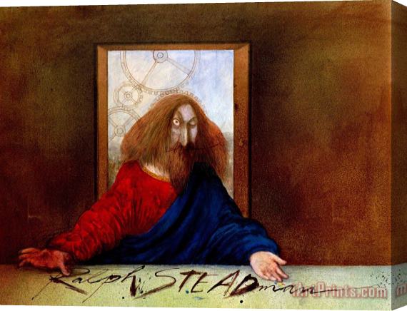 Ralph Steadman I Leonardo Cover Stretched Canvas Print / Canvas Art