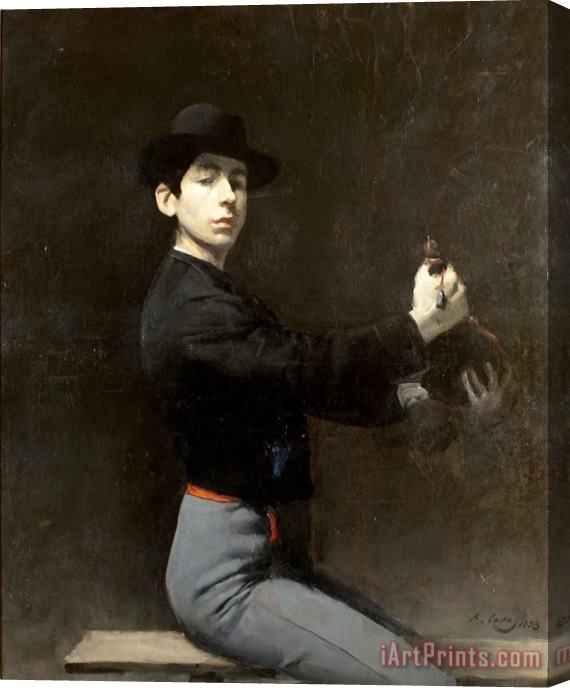 Ramon Casas i Carbo Self Portrait 3 Stretched Canvas Painting / Canvas Art