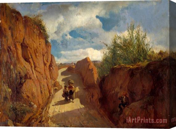 Ramon Marti Alsina The Path to Granollers Stretched Canvas Painting / Canvas Art