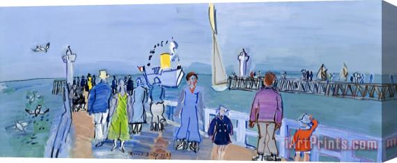 Raoul Dufy La Jetee De Deauville Stretched Canvas Painting / Canvas Art