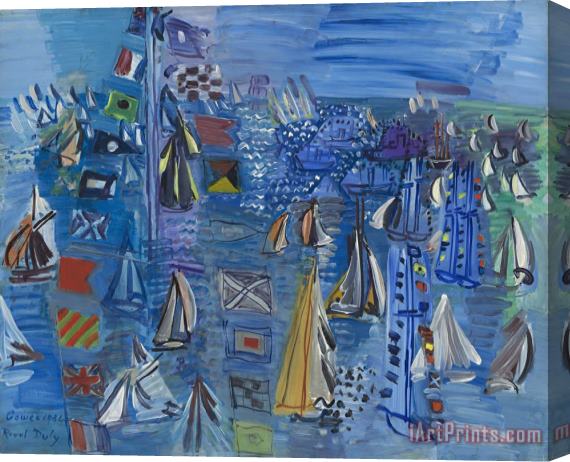 Raoul Dufy Regatta at Cowes Stretched Canvas Painting / Canvas Art