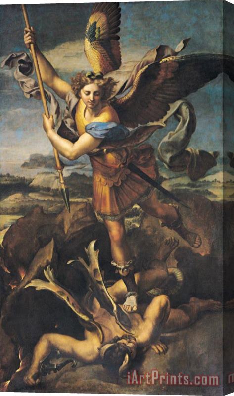 Raphael Saint Michael Overwhelming the Demon Stretched Canvas Painting / Canvas Art
