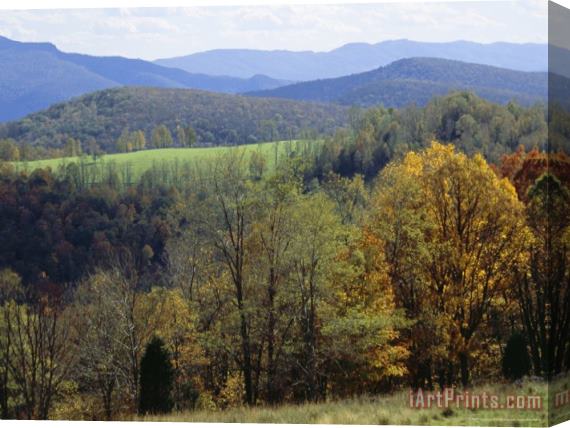 Raymond Gehman Allegheny Front North Fork Mountain And Potomac River Valley Stretched Canvas Painting / Canvas Art