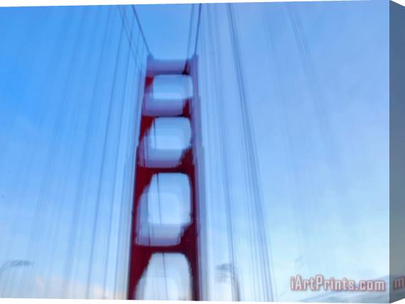 Raymond Gehman Blurred Picture of Golden Gate Bridge While Driving Over It Stretched Canvas Painting / Canvas Art