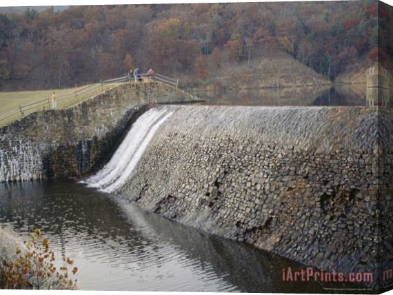 Raymond Gehman Civilian Conservation Corps Dam And Spillway at Douthat Lake Stretched Canvas Print / Canvas Art