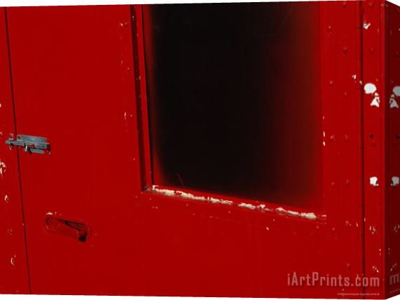 Raymond Gehman Close View of a Bright Red Door Stretched Canvas Painting / Canvas Art