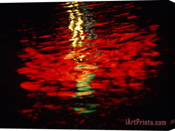 Raymond Gehman Light Reflected in The Water at Night Stretched Canvas Print / Canvas Art