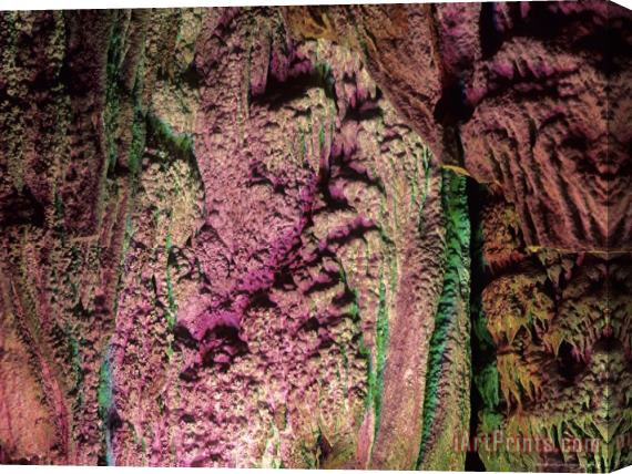 Raymond Gehman Limestone Cave Formations Reed Flute Cave Guilin Guangxi China Stretched Canvas Print / Canvas Art