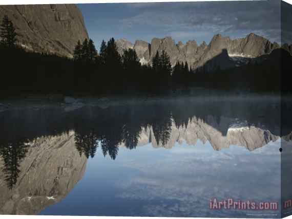 Raymond Gehman Lonesome Lake Cirque of The Towers Beyond Popo Agie Wilderness Stretched Canvas Painting / Canvas Art