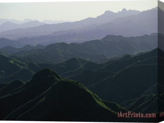 Raymond Gehman Panoramic View of Mountains Near The Beijing Hebei Border Stretched Canvas Painting / Canvas Art