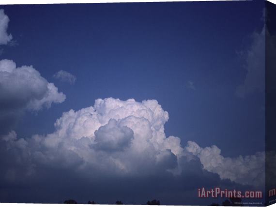 Raymond Gehman Puffy Clouds in The Blue Sky Stretched Canvas Painting / Canvas Art