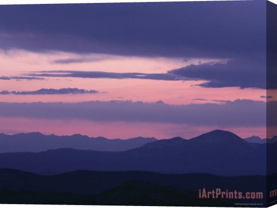 Raymond Gehman Ridges at Twilight From Mount Washburn Stretched Canvas Painting / Canvas Art