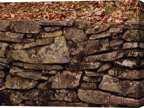 Raymond Gehman Rock Wall Along The Blue Ridge Parkway Stretched Canvas Print / Canvas Art