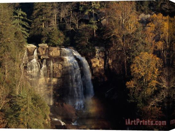 Raymond Gehman Sunrise at Scenic Whitewater Falls in Autumn Stretched Canvas Print / Canvas Art