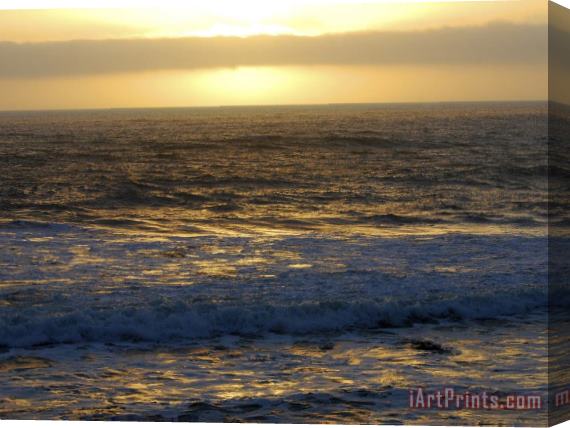 Raymond Gehman Sunset And Beach From Pigeon Point Lighthouse Area in California Stretched Canvas Print / Canvas Art
