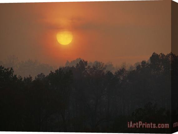 Raymond Gehman Sunset Over Daniel Boone National Forest Stretched Canvas Print / Canvas Art