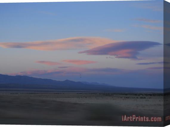 Raymond Gehman Twilight View of Telescope Peak And The Panamint Valley Stretched Canvas Painting / Canvas Art