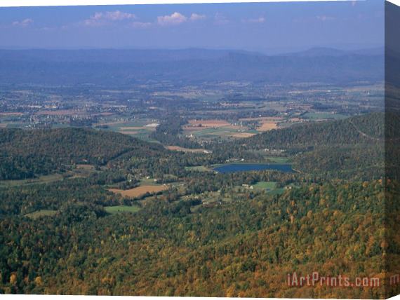 Raymond Gehman View of Shenandoah Valley And The Town of Stanley Stretched Canvas Painting / Canvas Art