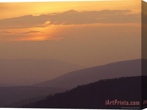 Raymond Gehman View Toward Whitetop in The Appalachian Mountains at Sunset Stretched Canvas Print / Canvas Art