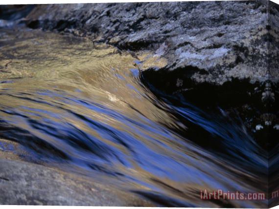 Raymond Gehman Water Rushing Over Stones in The Whitewater River Stretched Canvas Painting / Canvas Art