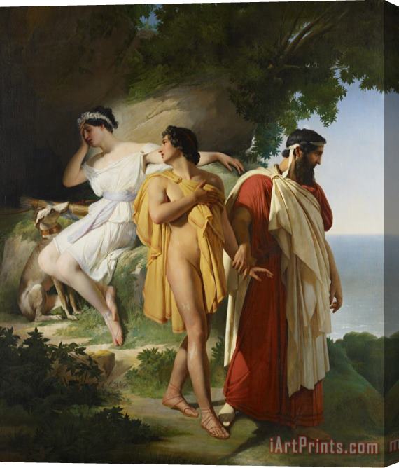 Raymond Quinsac Monvoisin Telemachus And Eucharis Stretched Canvas Painting / Canvas Art