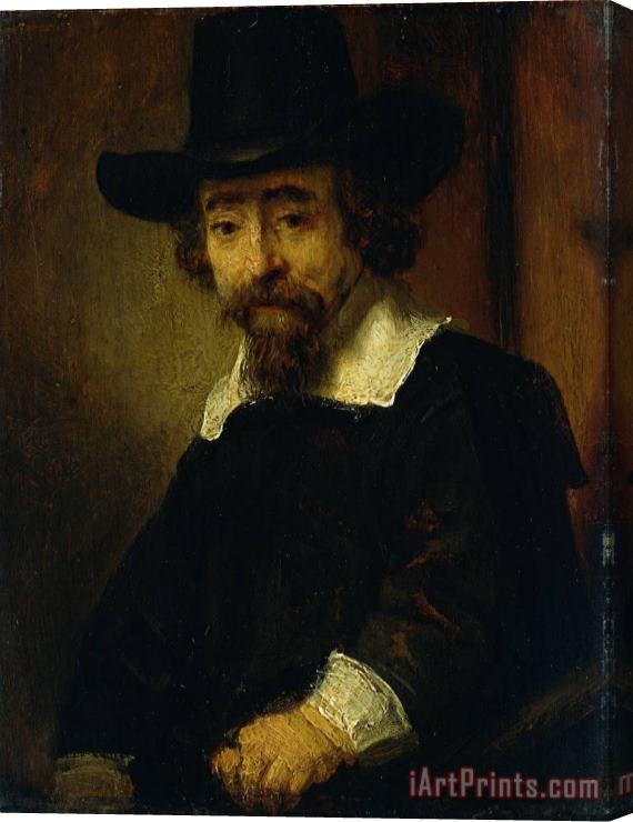 Rembrandt Dr Ephraim Bueno, Jewish Physician And Writer Stretched Canvas Painting / Canvas Art