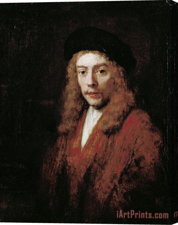 Rembrandt Harmensz van Rijn A Young Man, Perhaps The Artist's Son Titus Stretched Canvas Painting / Canvas Art