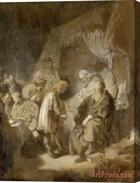 Rembrandt Harmensz van Rijn Joseph Telling His Dreams to His Parents And Brothers Stretched Canvas Print / Canvas Art