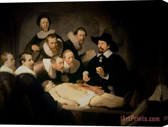 Rembrandt Harmenszoon van Rijn The Anatomy Lesson of Doctor Nicolaes Tulp Stretched Canvas Painting / Canvas Art
