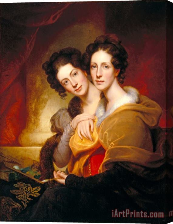 Rembrandt Peale The Sisters (eleanor And Rosalba Peale) Stretched Canvas Painting / Canvas Art