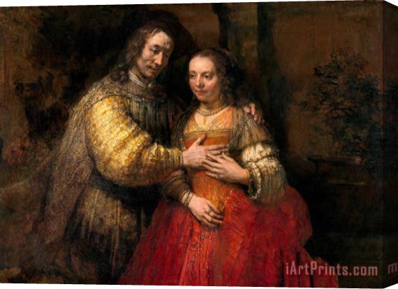 Rembrandt Portrait of Two Figures From The Old Testament, Known As 'the Jewish Bride' Stretched Canvas Painting / Canvas Art