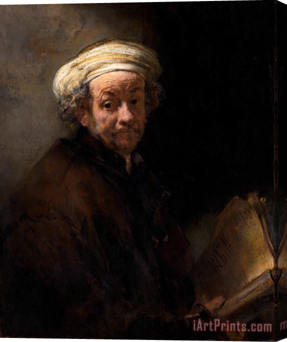 Rembrandt Self Portrait As The Apostle St Paul Stretched Canvas Painting / Canvas Art