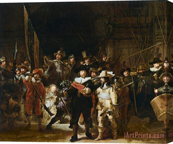Rembrandt The Nightwatch Stretched Canvas Painting / Canvas Art