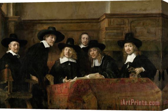 Rembrandt The Sampling Officials Stretched Canvas Painting / Canvas Art