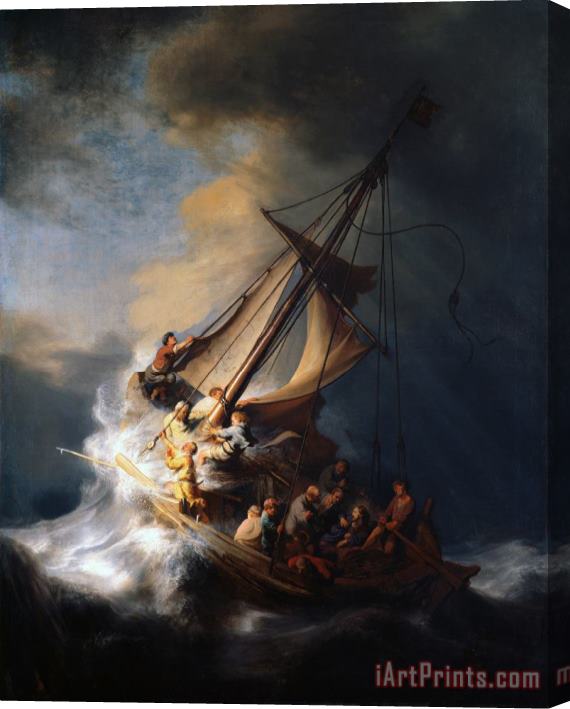Rembrandt The Storm on The Sea of Galilee Stretched Canvas Painting / Canvas Art