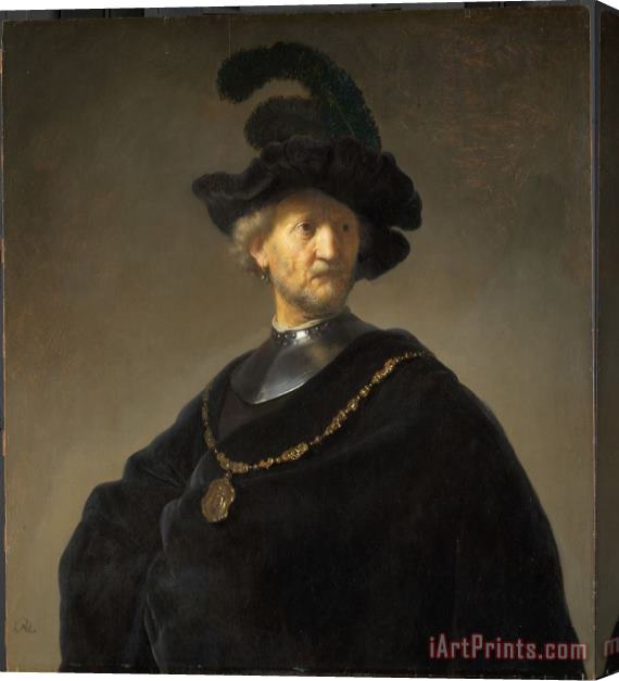 Rembrandt van Rijn Old Man With A Gold Chain Stretched Canvas Painting / Canvas Art