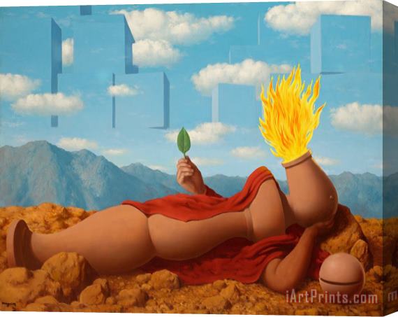 rene magritte Cosmogonie Elementaire Stretched Canvas Print / Canvas Art