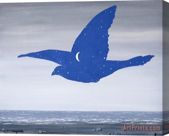 rene magritte Le Baiser Stretched Canvas Print / Canvas Art