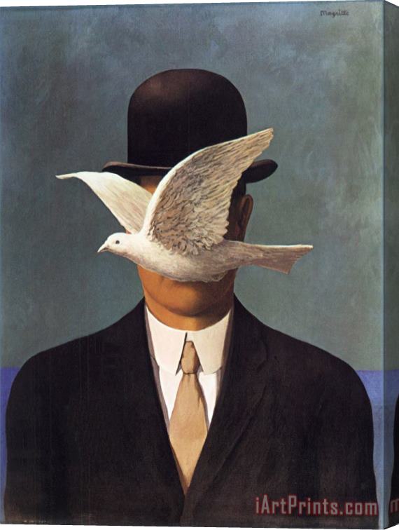 rene magritte Man in a Bowler Hat 1964 Stretched Canvas Painting / Canvas Art