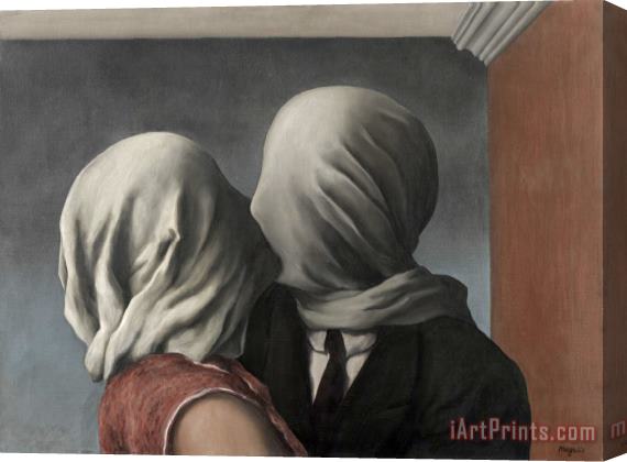 rene magritte The Lovers Stretched Canvas Print / Canvas Art
