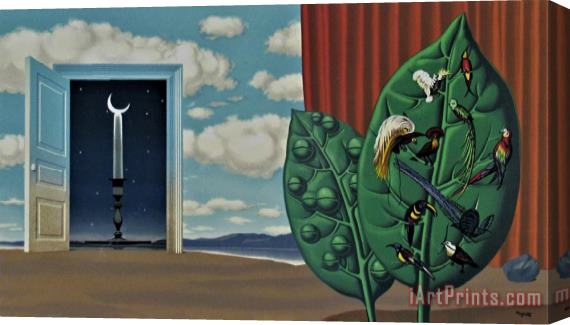 rene magritte Une Porte S'ouvre Sur La Nuit Veloutee, From Les Enfants Trouves., 1953 Stretched Canvas Print / Canvas Art