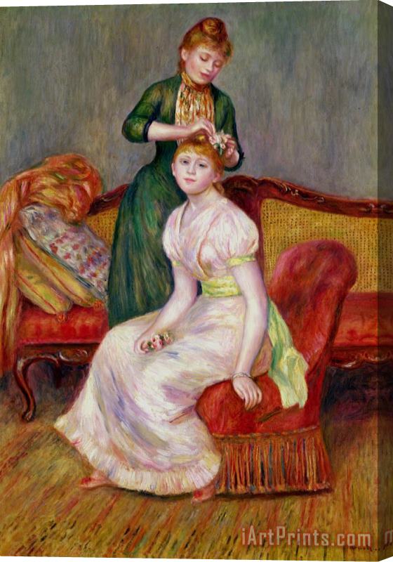 Renoir La Coiffure Stretched Canvas Painting / Canvas Art