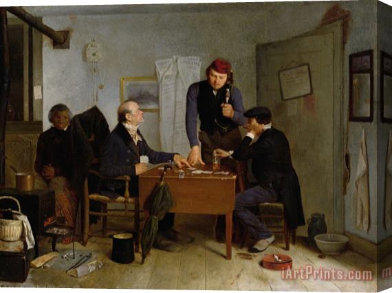 Richard Caton Woodville The Card Players Stretched Canvas Painting / Canvas Art