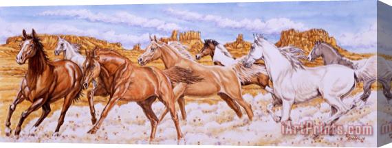 Richard De Wolfe Desert Run Stretched Canvas Painting / Canvas Art