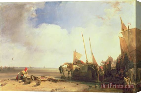 Richard Parkes Bonington Coastal Scene in Picardy Stretched Canvas Print / Canvas Art