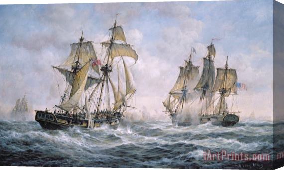 Richard Willis Action Between U.S. Sloop-of-War 'Wasp' and H.M. Brig-of-War 'Frolic' Stretched Canvas Painting / Canvas Art