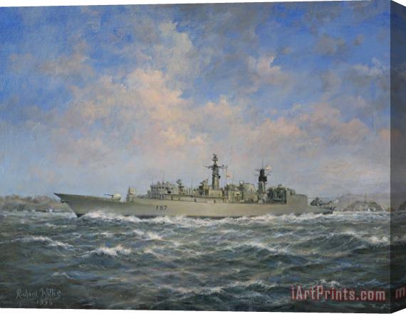 Richard Willis H.M.S. Chatham Type 22 - Batch 3 Stretched Canvas Painting / Canvas Art