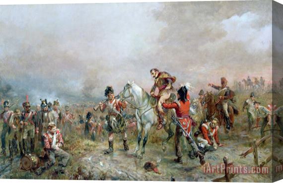 Robert Alexander Hillingford The Field at Waterloo Stretched Canvas Print / Canvas Art